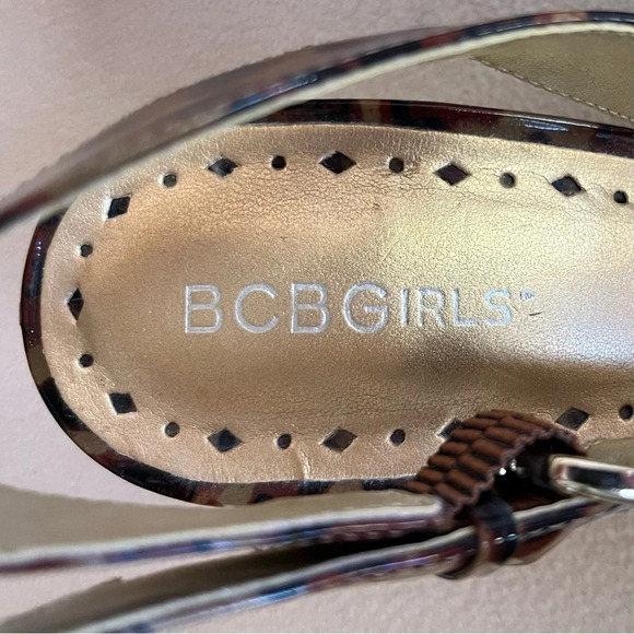 BCBG Leopard Print Slingback Peep-toe Heels women’s 9 - Picture 5 of 6
